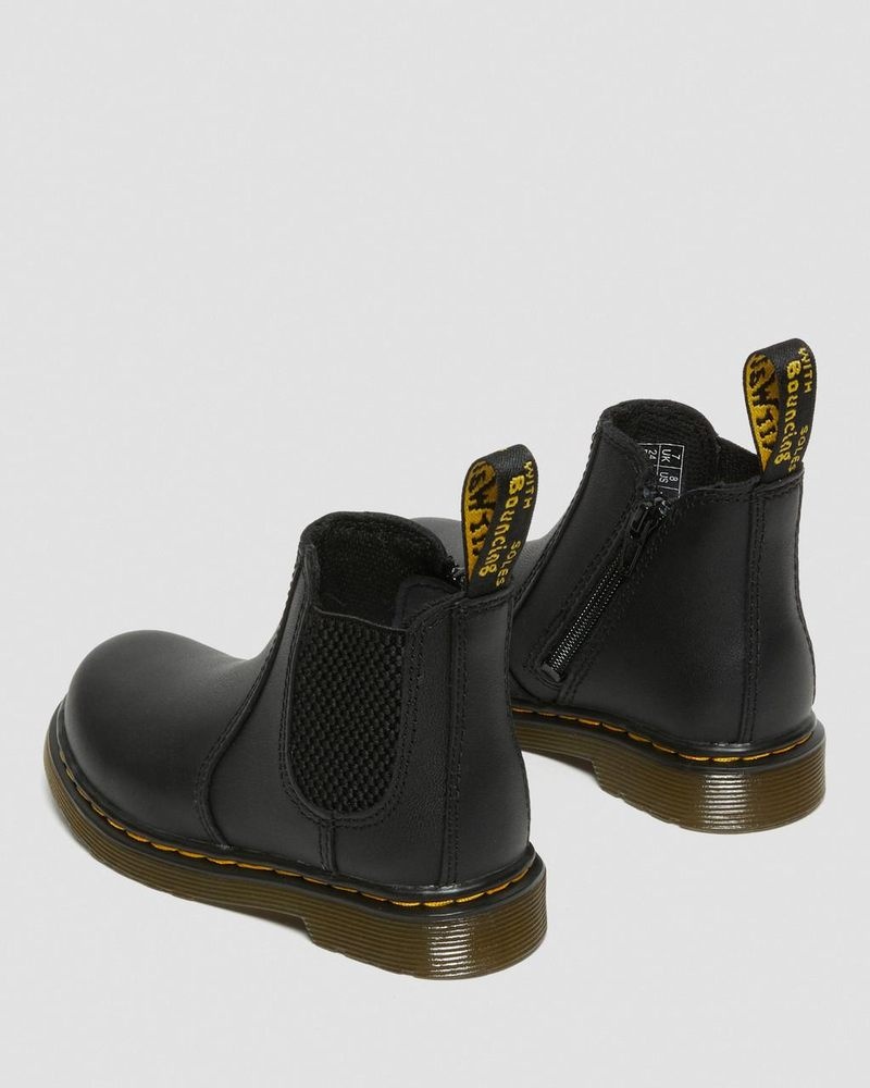 Botas Dr Martens Infant/Toddler 2976 Softy T Cuero Chelsea Boots (Softy T) Negras | MY96-Q9IB