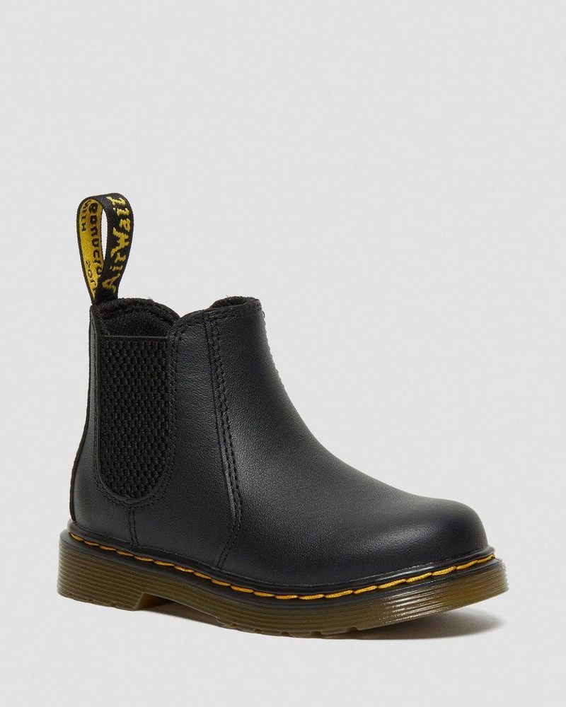 Botas Dr Martens Infant/Toddler 2976 Softy T Cuero Chelsea Boots (Softy T) Negras | MY96-Q9IB