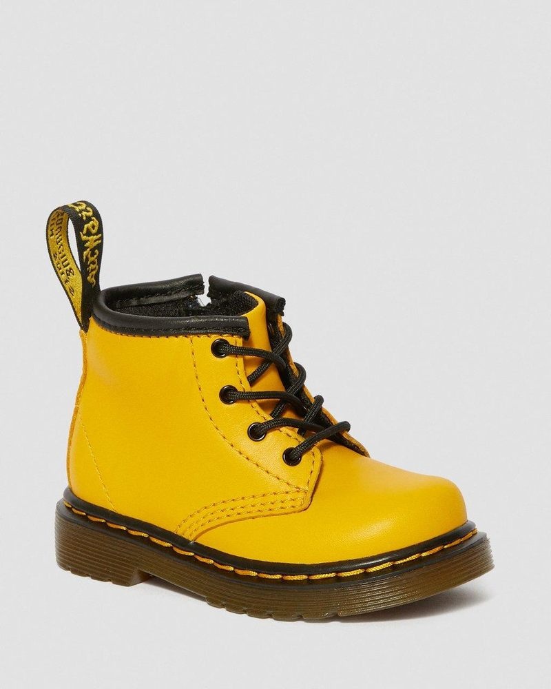 Botas Dr Martens Infant 1460 Cuero Encaje Up Boots (Romario) Amarillo | IG22-W6WM