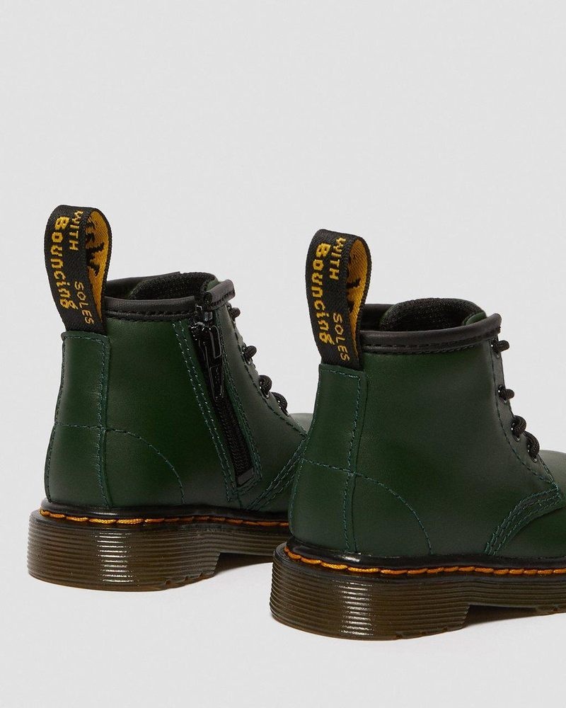 Botas Dr Martens Infant 1460 Cuero Encaje Up Boots (Romario) Verde | QY11-A2XR