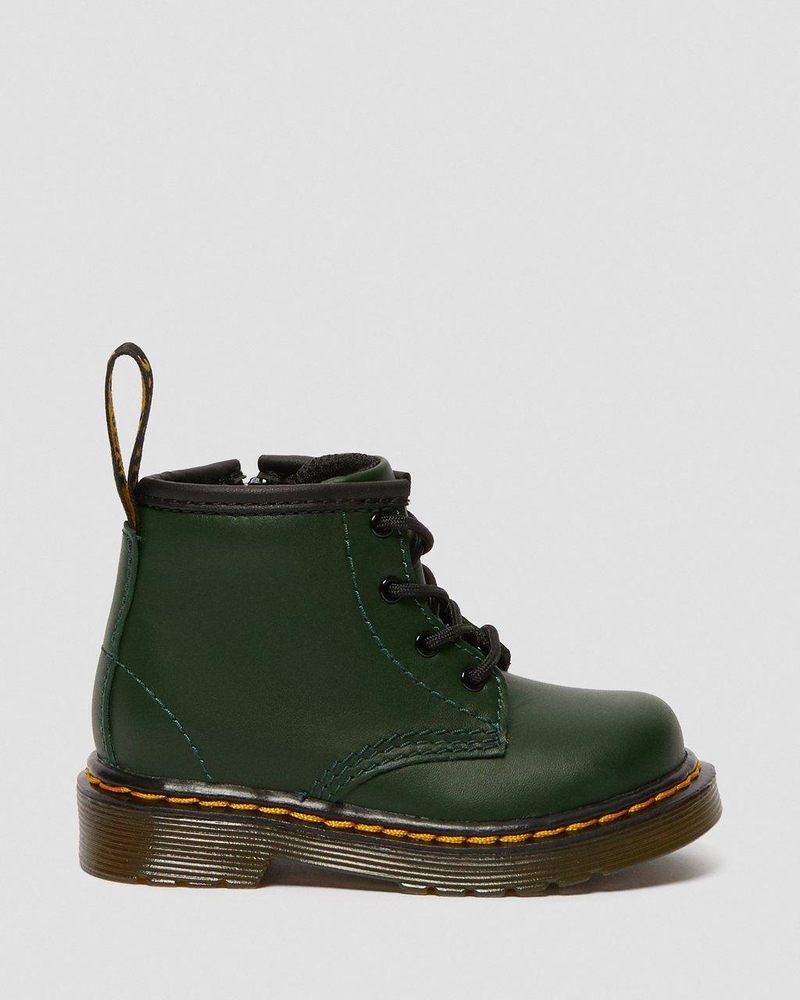 Botas Dr Martens Infant 1460 Cuero Encaje Up Boots (Romario) Verde | QY11-A2XR