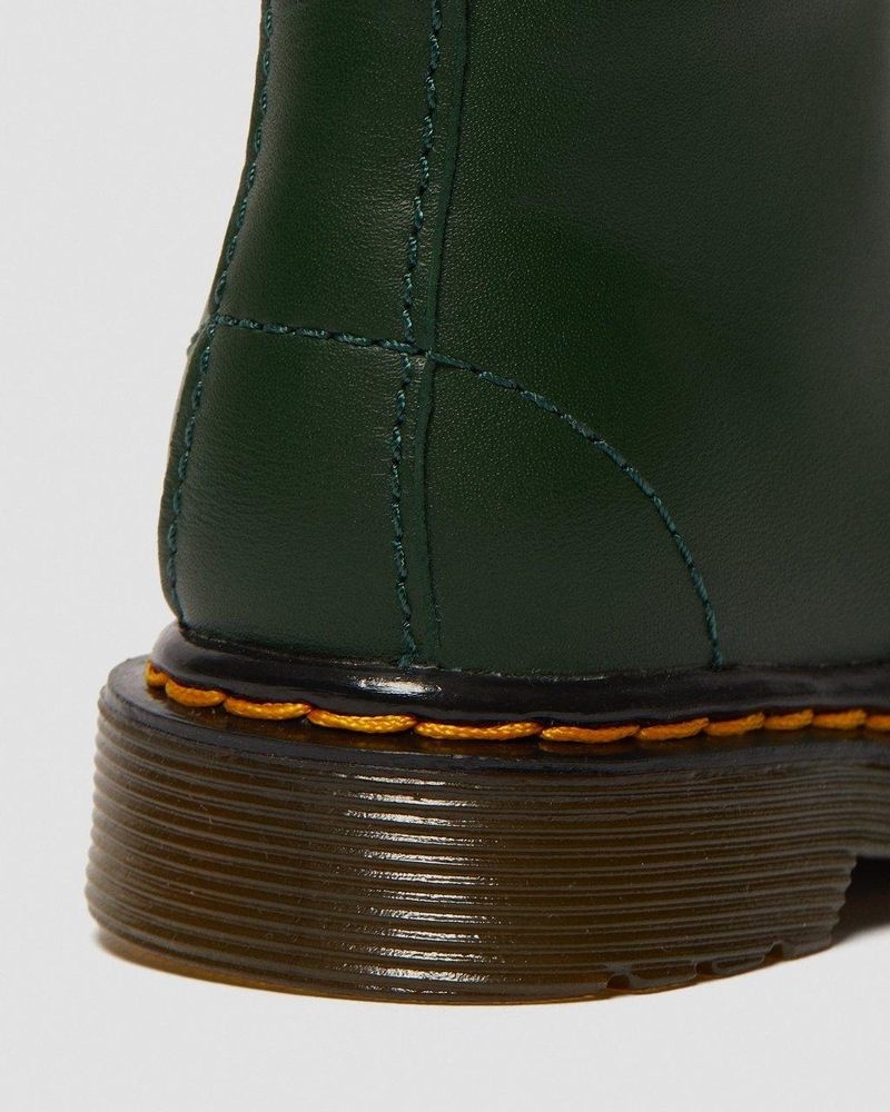 Botas Dr Martens Infant 1460 Cuero Encaje Up Boots (Romario) Verde | QY11-A2XR