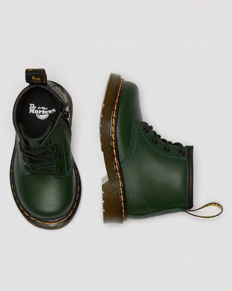 Botas Dr Martens Infant 1460 Cuero Encaje Up Boots (Romario) Verde | QY11-A2XR