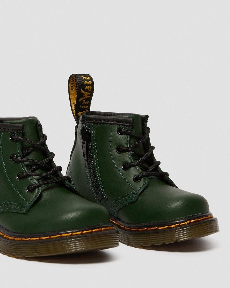 Botas Dr Martens Infant 1460 Cuero Encaje Up Boots (Romario) Verde | QY11-A2XR