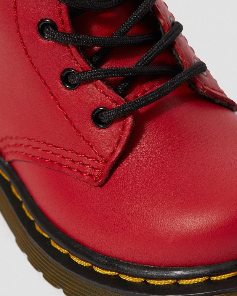 Botas Dr Martens Infant 1460 Cuero Encaje Up Boots (Romario) Rojas | BX48-E8UX