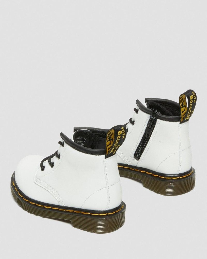 Botas Dr Martens Infant 1460 Cuero Encaje Up Boots (Romario) Blancas | NU87-P2CN