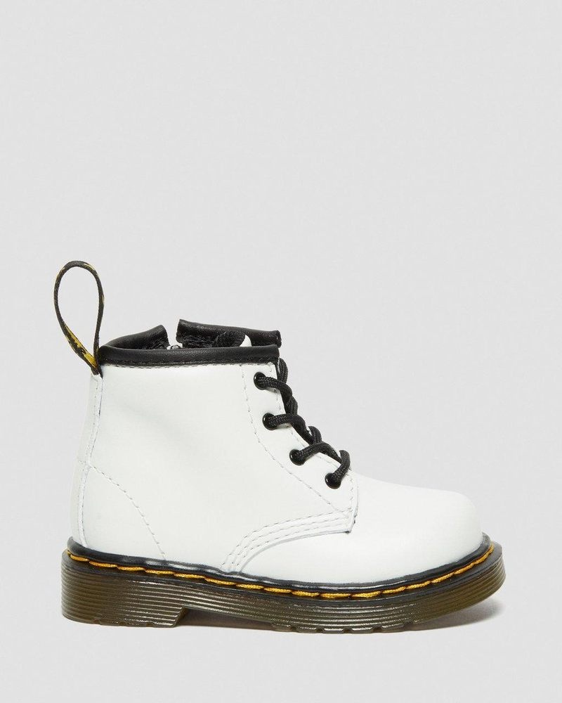 Botas Dr Martens Infant 1460 Cuero Encaje Up Boots (Romario) Blancas | NU87-P2CN