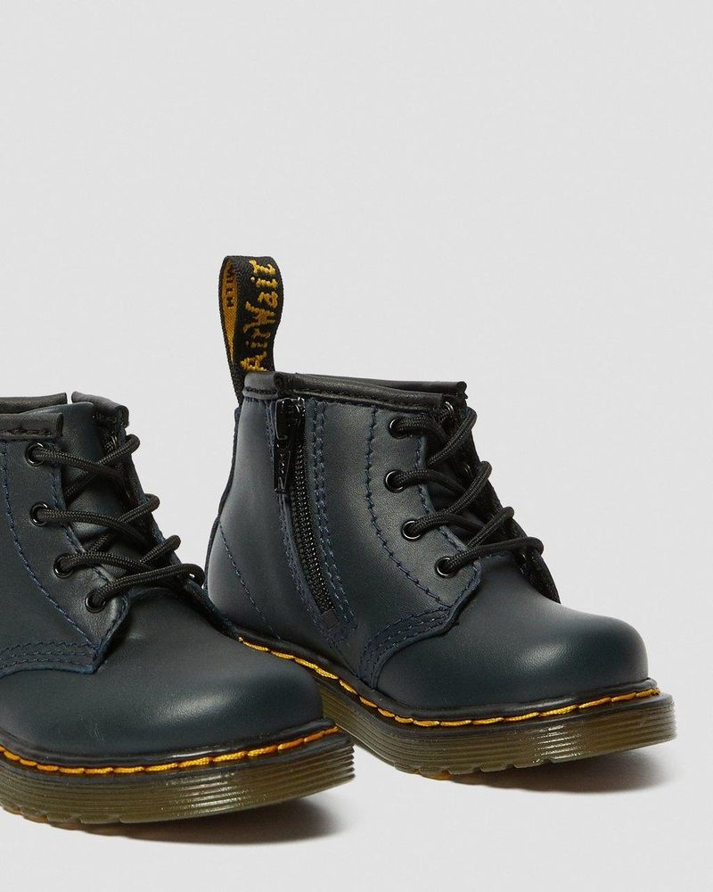 Botas Dr Martens Infant 1460 Cuero Encaje Up Boots (Romario) Azul Marino | GK86-M9XC