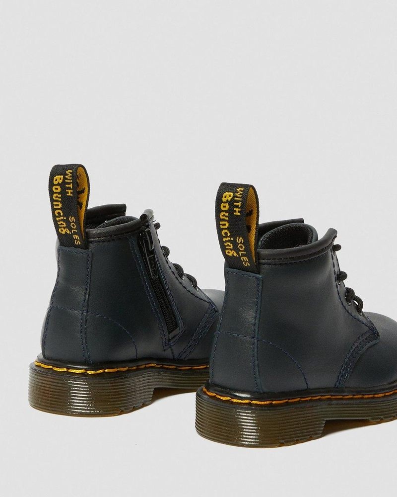 Botas Dr Martens Infant 1460 Cuero Encaje Up Boots (Romario) Azul Marino | GK86-M9XC