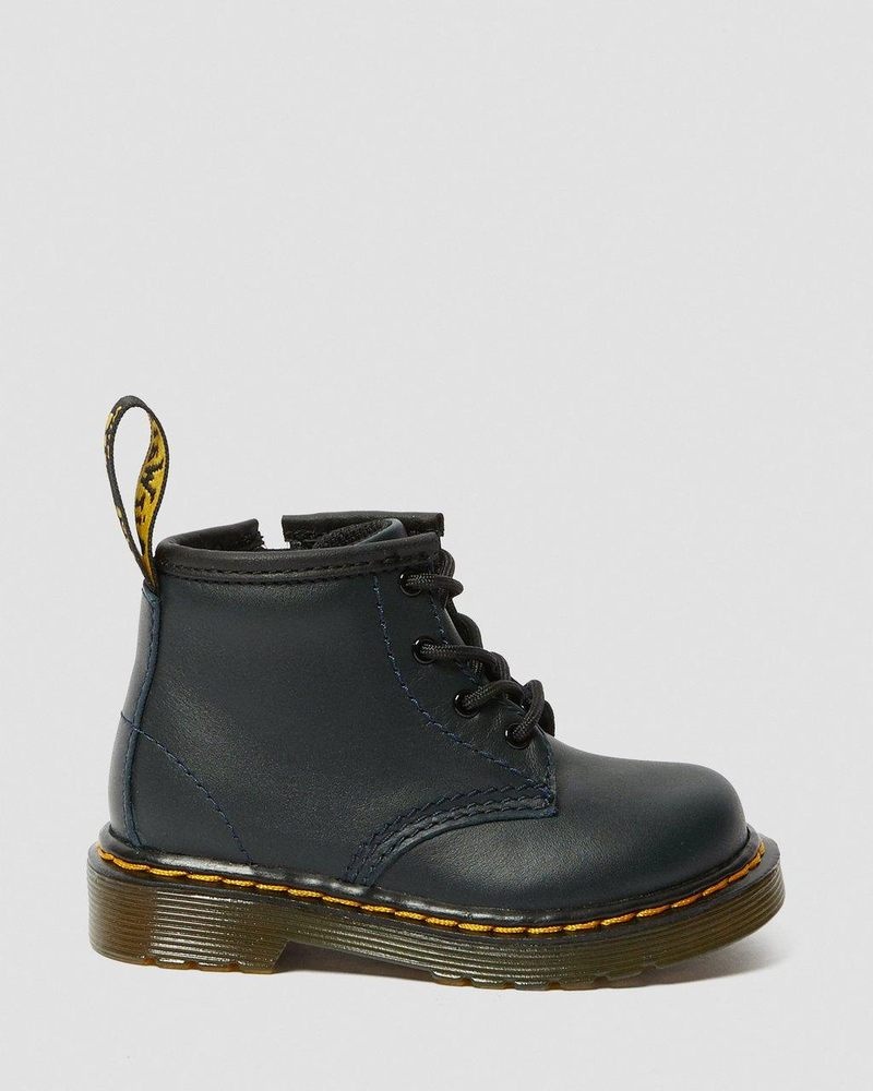 Botas Dr Martens Infant 1460 Cuero Encaje Up Boots (Romario) Azul Marino | GK86-M9XC