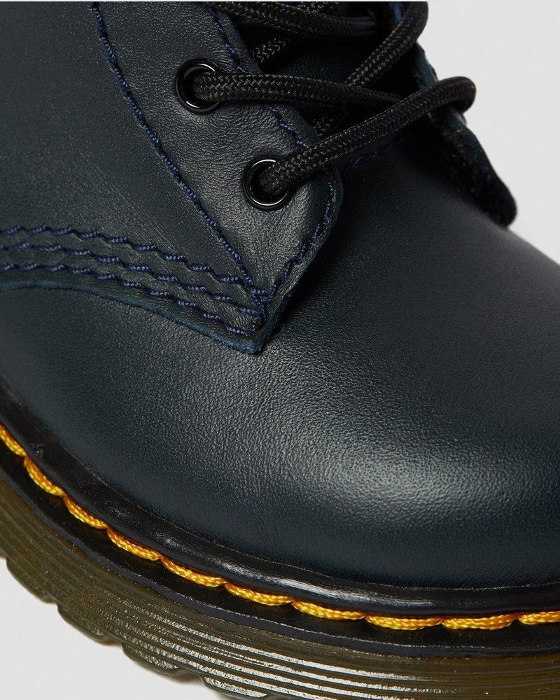 Botas Dr Martens Infant 1460 Cuero Encaje Up Boots (Romario) Azul Marino | GK86-M9XC