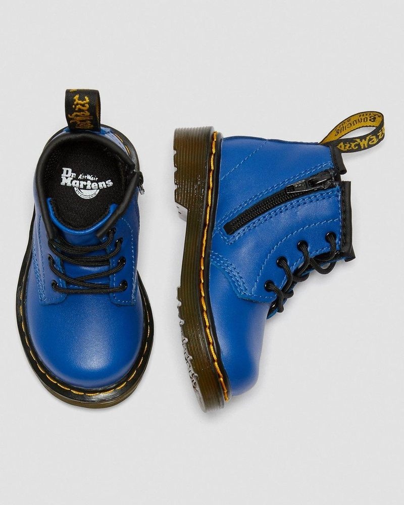 Botas Dr Martens Infant 1460 Cuero Encaje Up Boots (Romario) Azules | CP59-X9VH