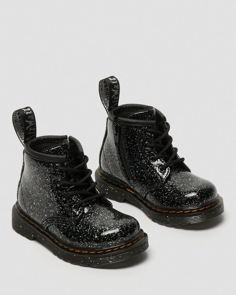 Botas Dr Martens Infant 1460 Glitter Ankle Boots (Cosmic Glitter) Negras | CL58-K6OY