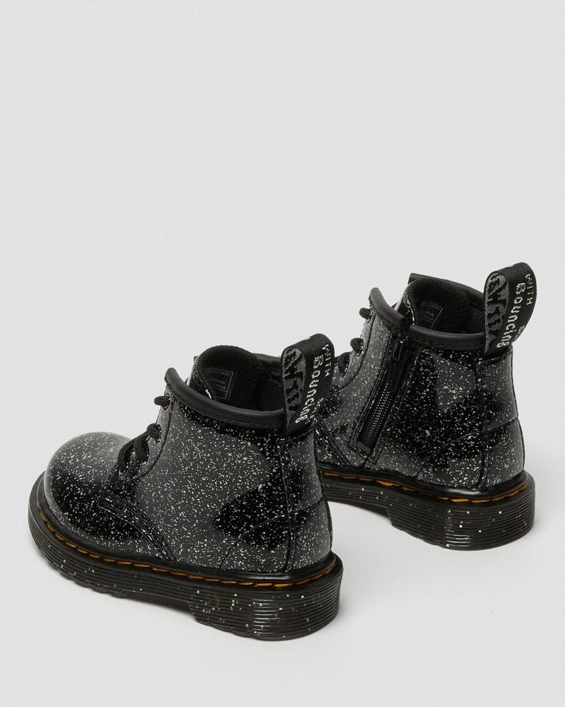 Botas Dr Martens Infant 1460 Glitter Ankle Boots (Cosmic Glitter) Negras | CL58-K6OY