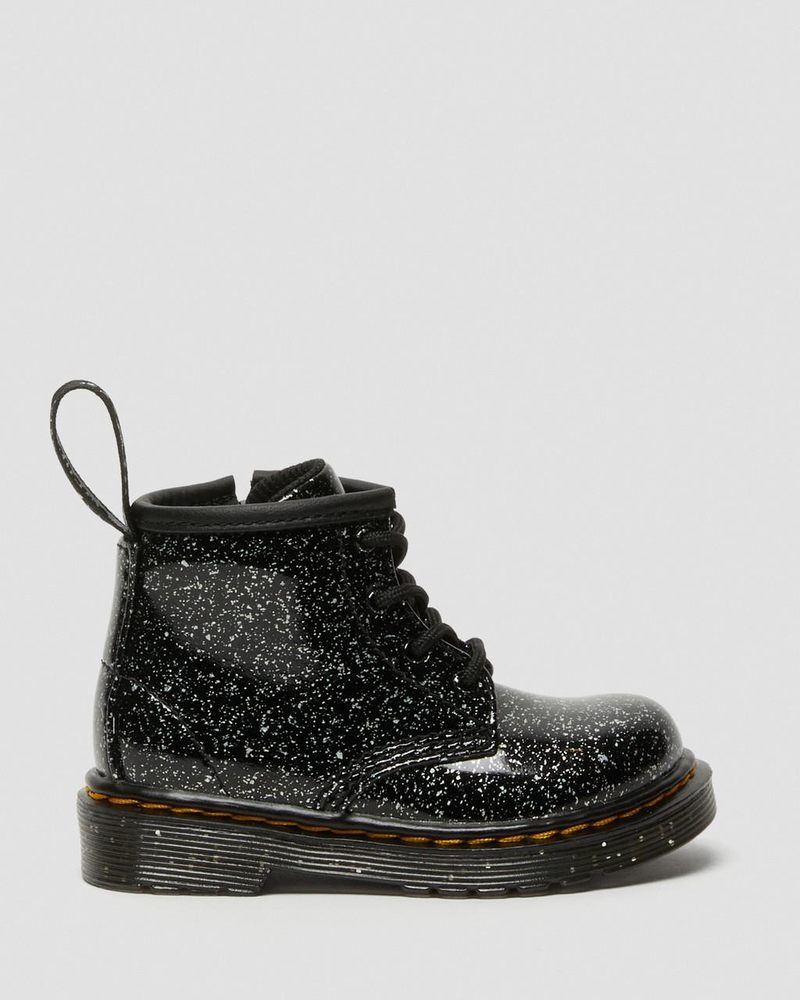 Botas Dr Martens Infant 1460 Glitter Ankle Boots (Cosmic Glitter) Negras | CL58-K6OY