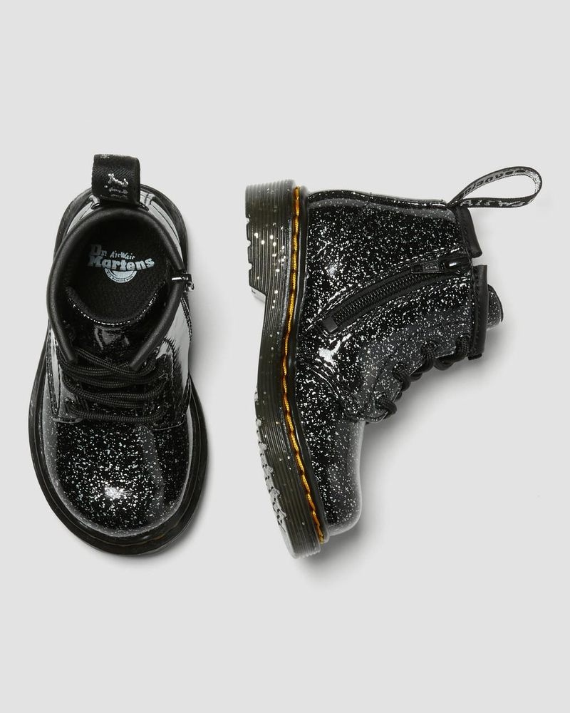 Botas Dr Martens Infant 1460 Glitter Ankle Boots (Cosmic Glitter) Negras | CL58-K6OY