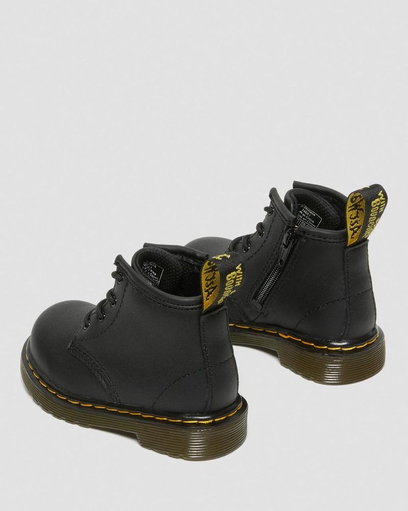 Botas Dr Martens Infant 1460 Softy T Cuero Encaje Up Boots (Softy T) Negras | JT75-M7AN