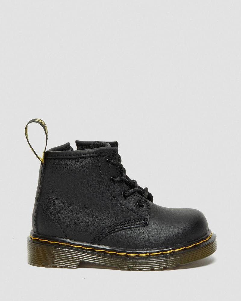 Botas Dr Martens Infant 1460 Softy T Cuero Encaje Up Boots (Softy T) Negras | JT75-M7AN