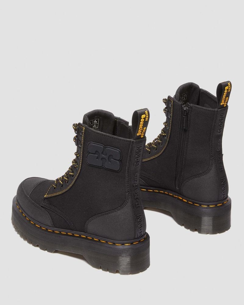 Botas Dr Martens Jadon Boot Ganni Extra Tough Platforms Negras | MU65-S3TW