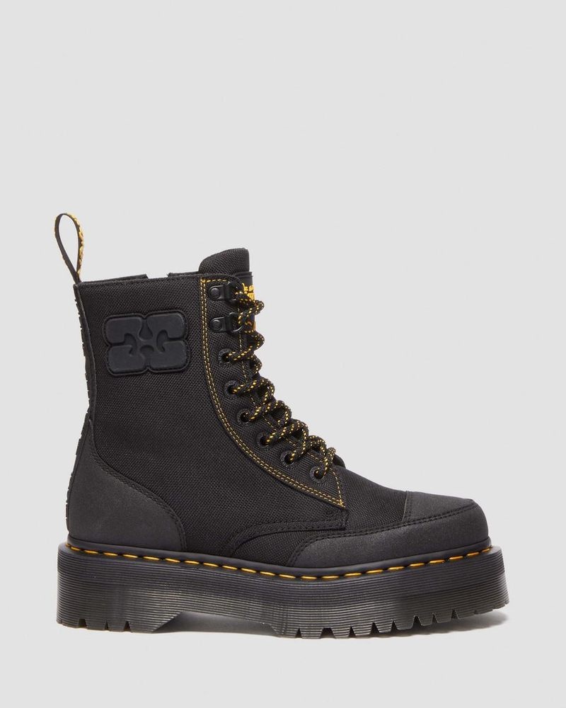 Botas Dr Martens Jadon Boot Ganni Extra Tough Platforms Negras | MU65-S3TW