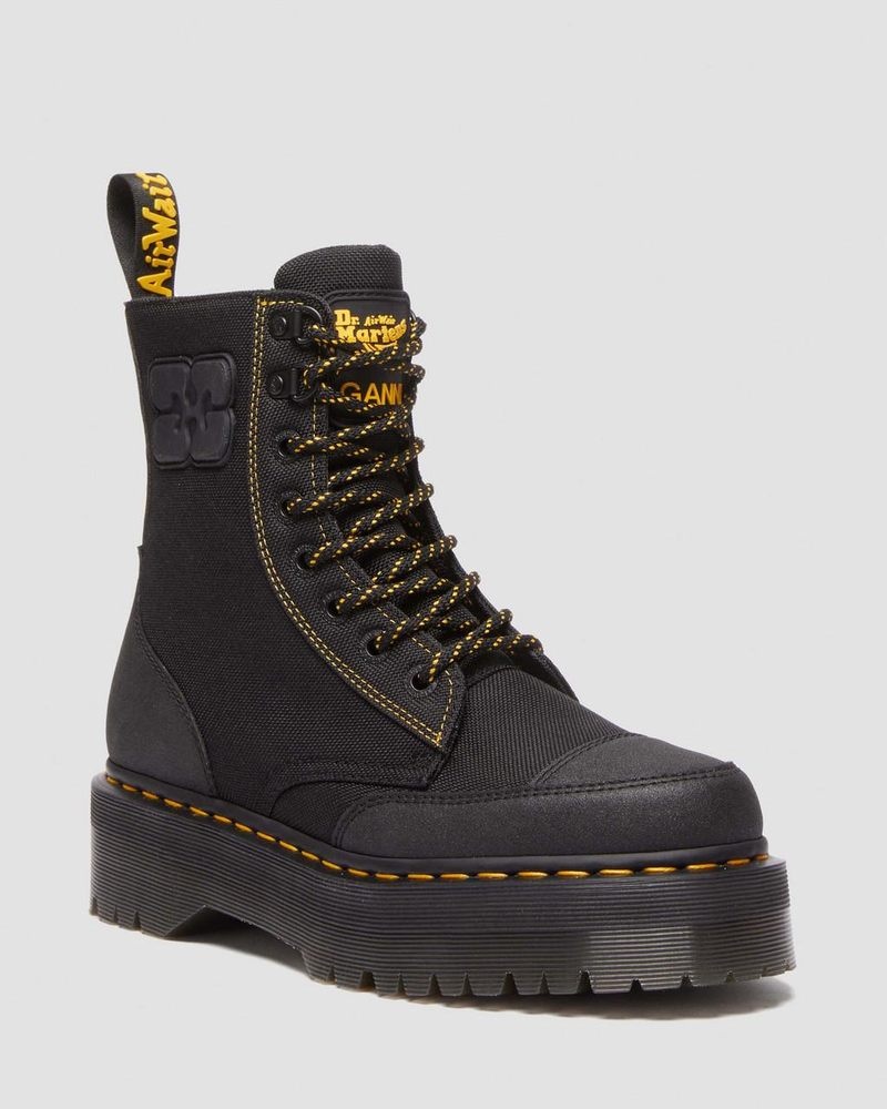 Botas Dr Martens Jadon Boot Ganni Extra Tough Platforms Negras | MU65-S3TW