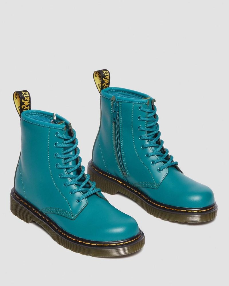 Botas Dr Martens Junior 1460 Cuero Encaje Up Boots (Romario) Verde | AF61-M6BL