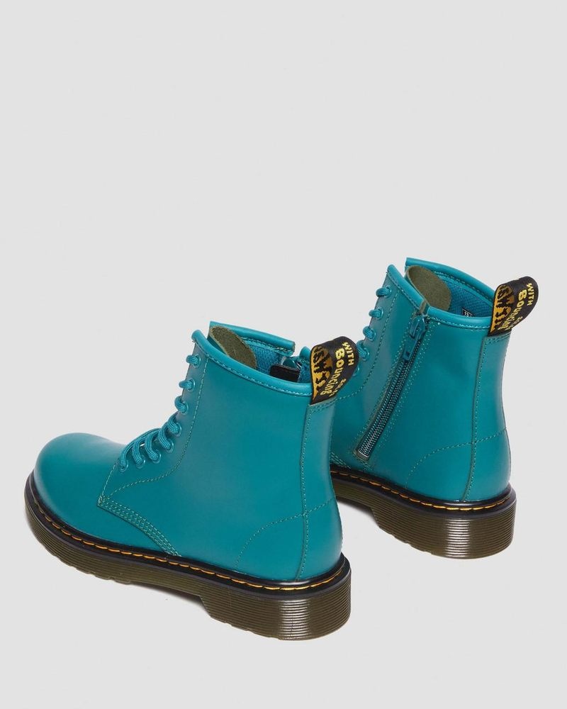 Botas Dr Martens Junior 1460 Cuero Encaje Up Boots (Romario) Verde | AF61-M6BL