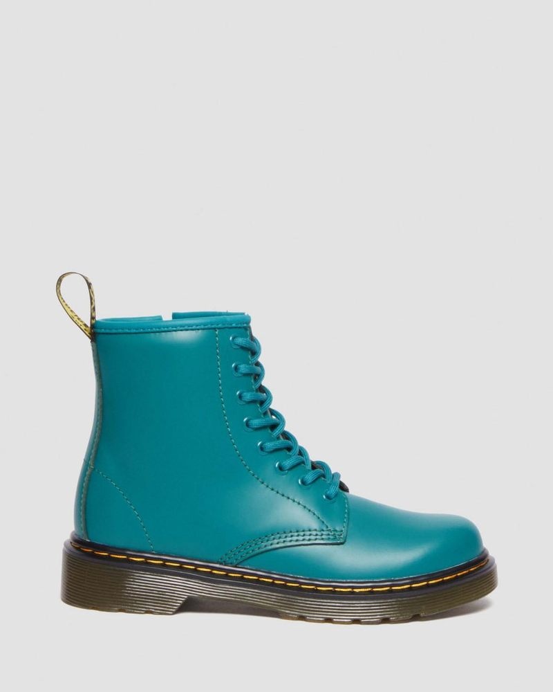 Botas Dr Martens Junior 1460 Cuero Encaje Up Boots (Romario) Verde | AF61-M6BL