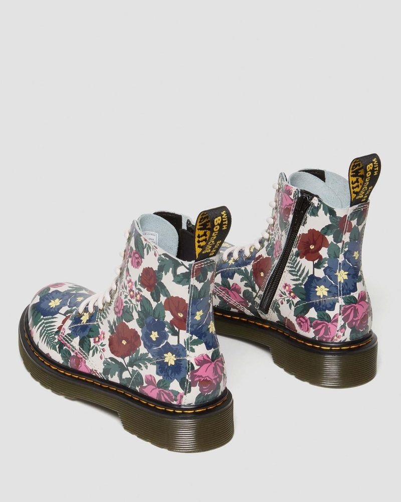 Botas Dr Martens Junior 1460 English Garden Cuero Encaje Up Boots (Hydro Cuero) Multi | YC89-V5OX