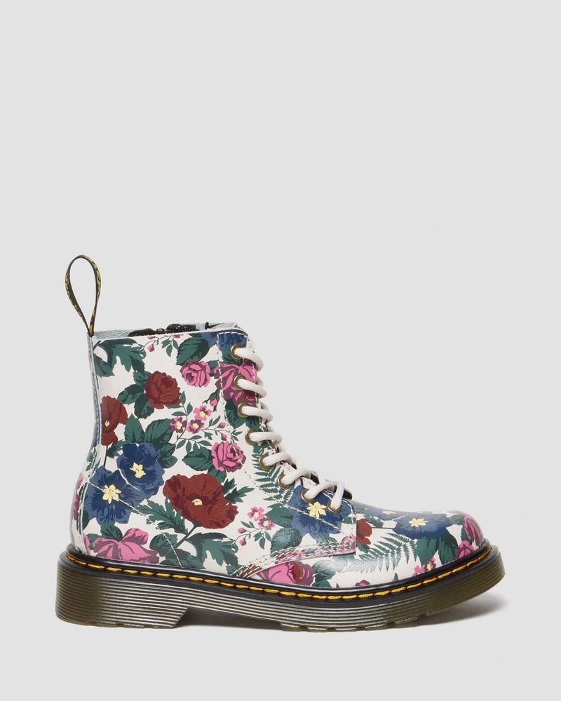 Botas Dr Martens Junior 1460 English Garden Cuero Encaje Up Boots (Hydro Cuero) Multi | YC89-V5OX