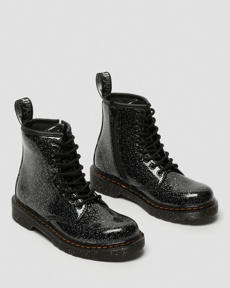 Botas Dr Martens Junior 1460 Glitter Encaje Up Boots (Cosmic Glitter) Negras | GG15-V5BI