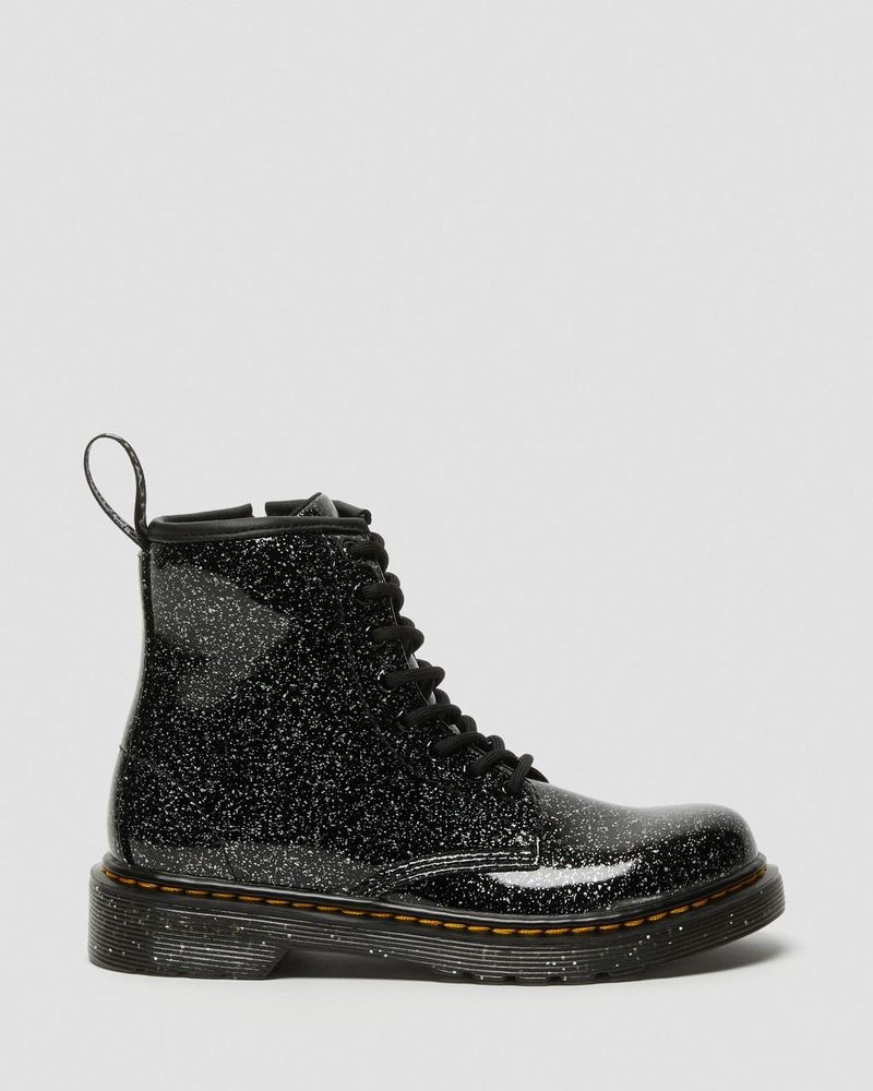 Botas Dr Martens Junior 1460 Glitter Encaje Up Boots (Cosmic Glitter) Negras | GG15-V5BI