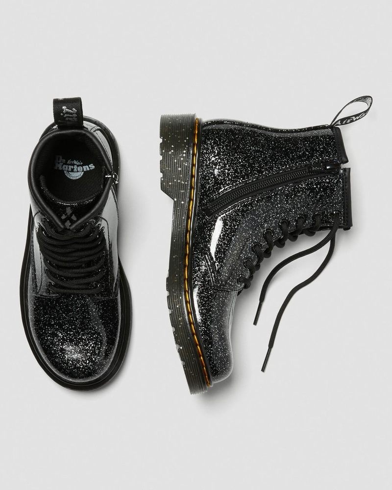 Botas Dr Martens Junior 1460 Glitter Encaje Up Boots (Cosmic Glitter) Negras | GG15-V5BI