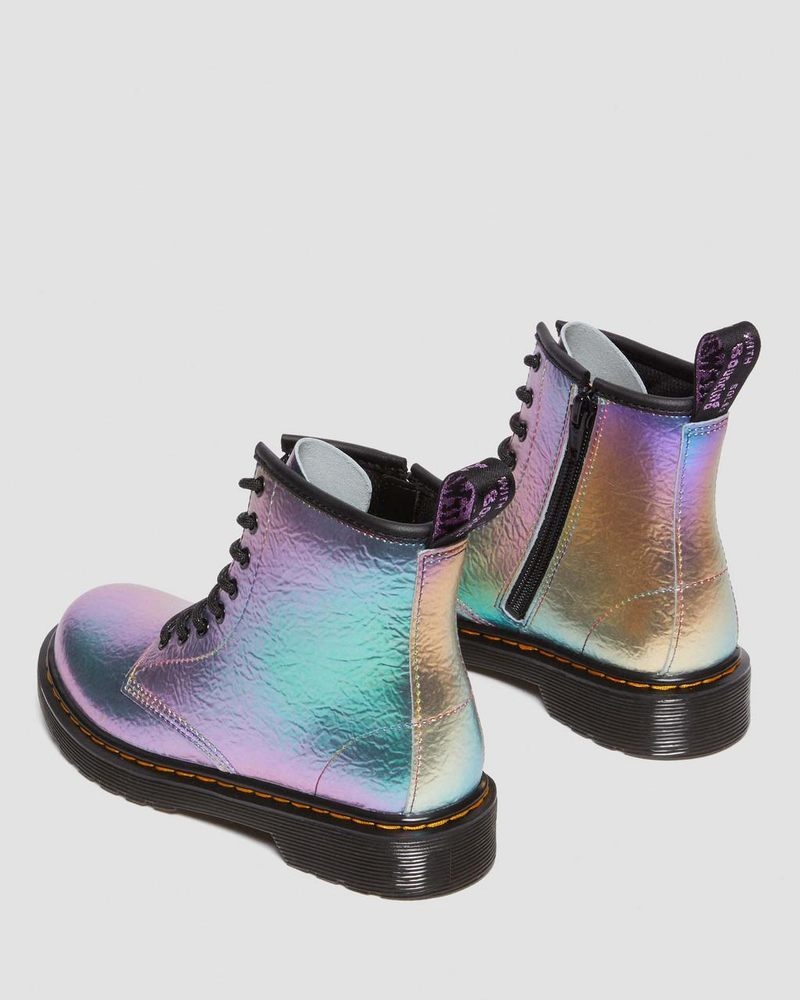 Botas Dr Martens Junior 1460 Rainbow Crinkle Cuero Encaje Up Boots (Rainbow Crinkle) Multi | ZR19-U9AI