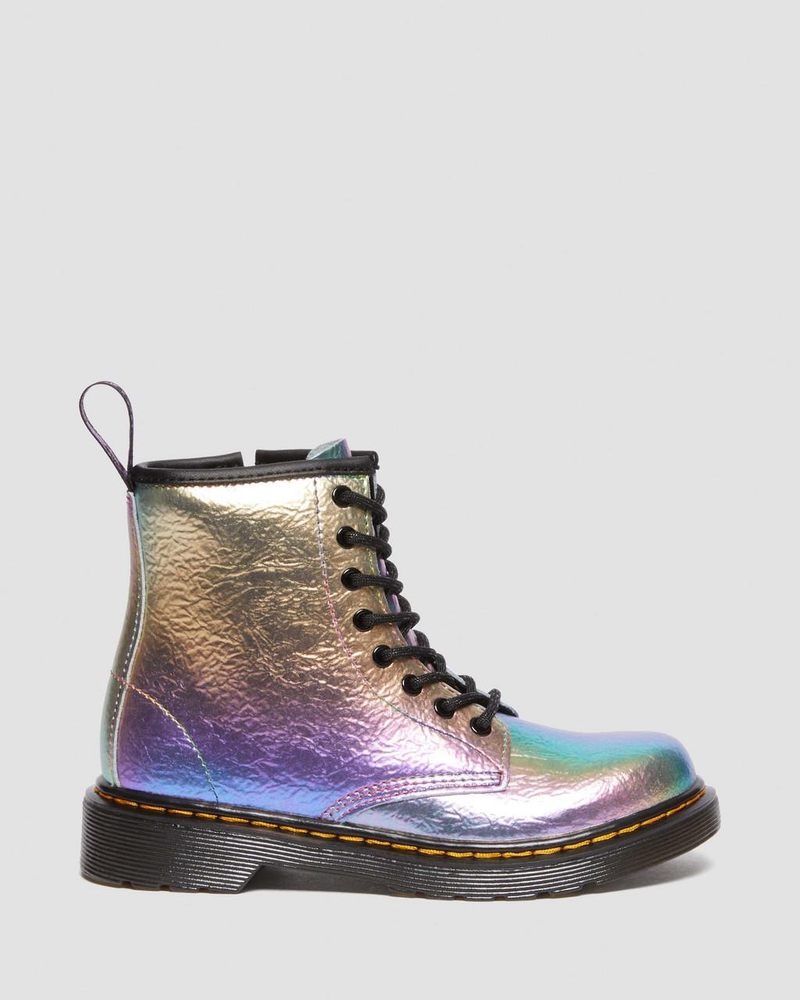 Botas Dr Martens Junior 1460 Rainbow Crinkle Cuero Encaje Up Boots (Rainbow Crinkle) Multi | ZR19-U9AI