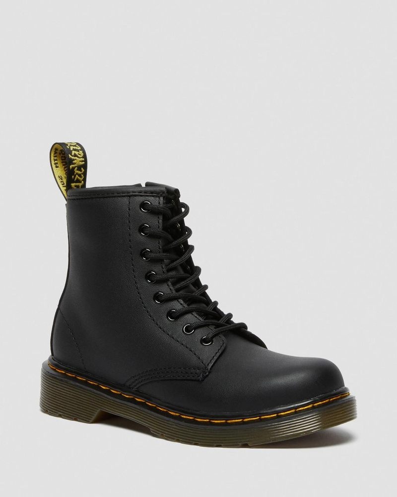 Botas Dr Martens Junior 1460 Softy T Cuero Encaje Up Boots (Softy T) Negras | DD33-M6KG