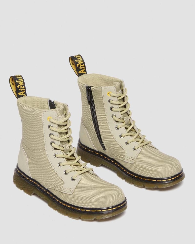 Botas Dr Martens Junior Combs Extra Tough Poly Casuales Boots (Extra Tough 50/50+Rubbery) Verde Oliva | SN46-I0XS