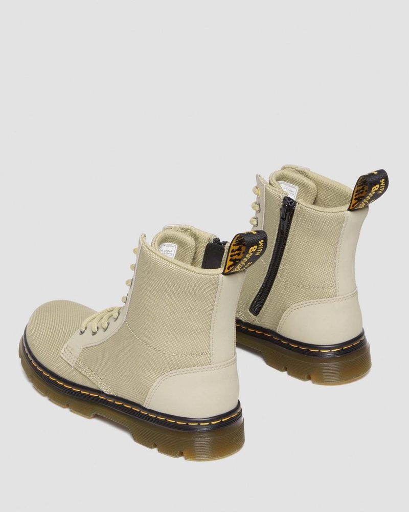 Botas Dr Martens Junior Combs Extra Tough Poly Casuales Boots (Extra Tough 50/50+Rubbery) Verde Oliva | SN46-I0XS