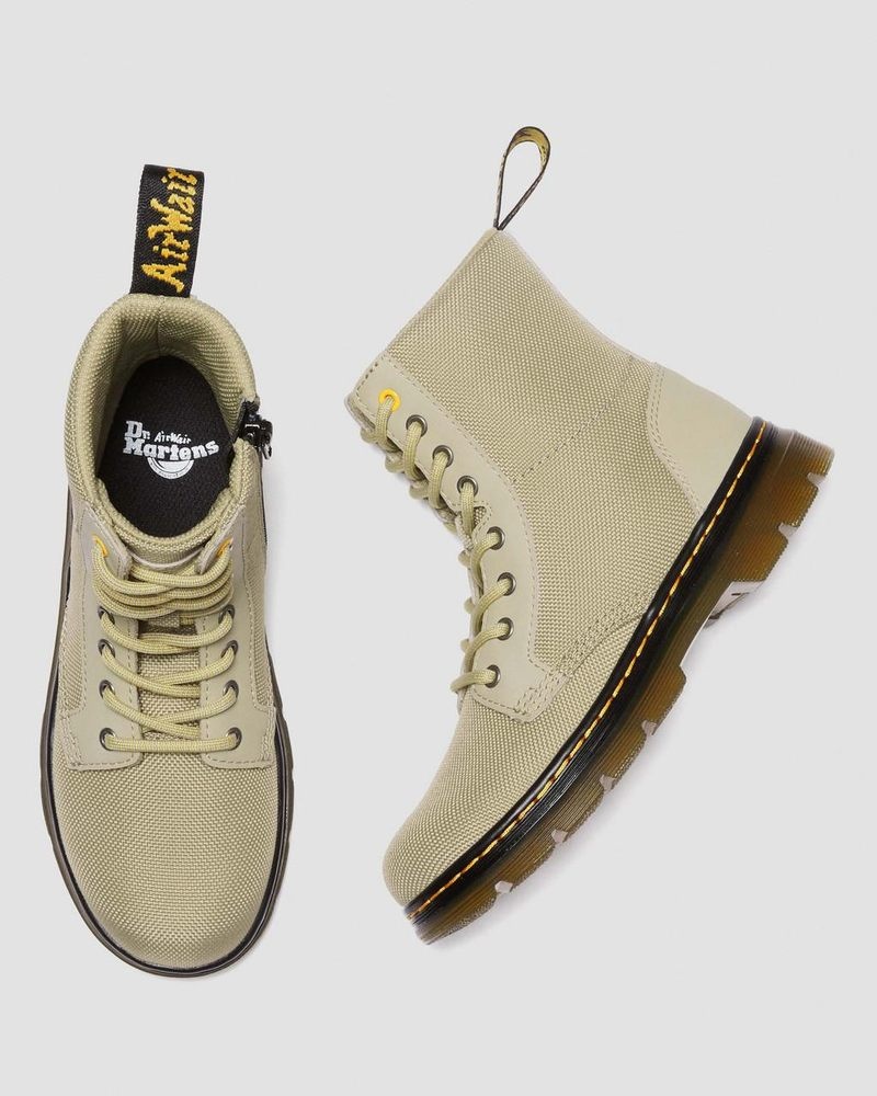 Botas Dr Martens Junior Combs Extra Tough Poly Casuales Boots (Extra Tough 50/50+Rubbery) Verde Oliva | SN46-I0XS