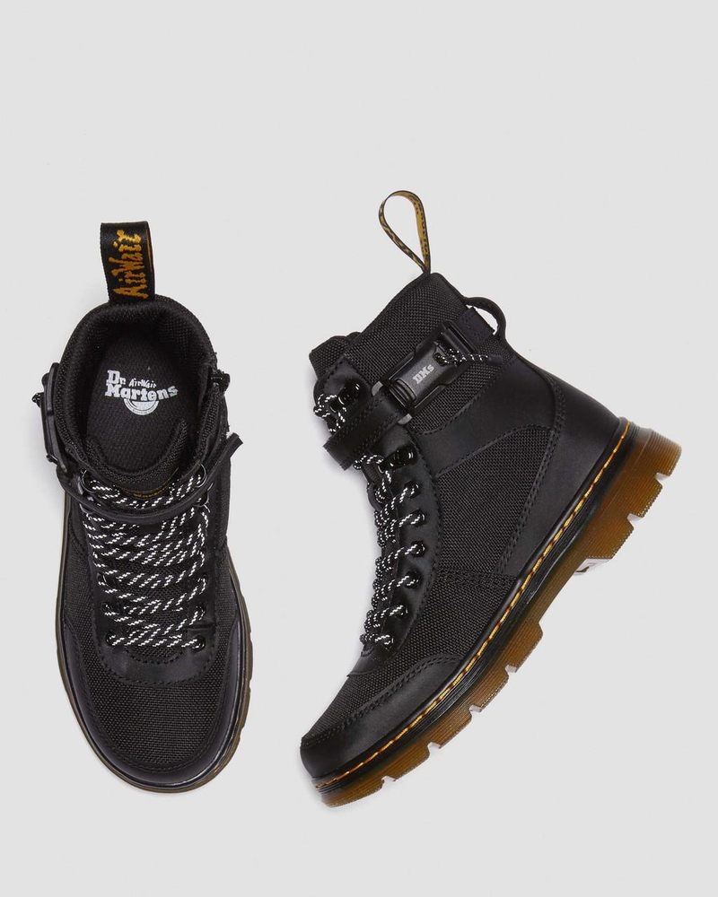 Botas Dr Martens Junior Combs Tech Extra Tough Poly Casuales Boots (Extra Tough 50/50+Rubbery) Negras | ZE28-X9KO