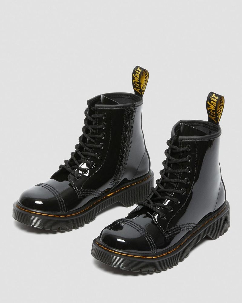 Botas Dr Martens Junior Sinclair Bex Charol Cuero Boots (Charol Cuero) Negras | VV40-M6MS