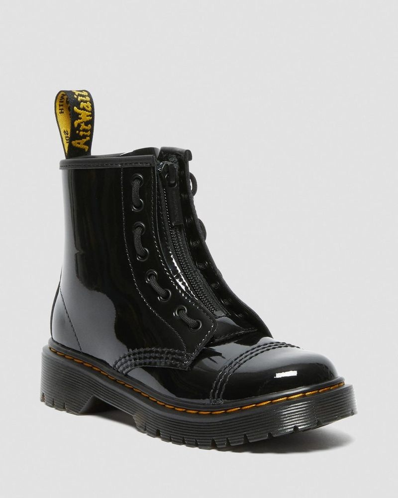 Botas Dr Martens Junior Sinclair Bex Charol Cuero Boots (Charol Cuero) Negras | VV40-M6MS