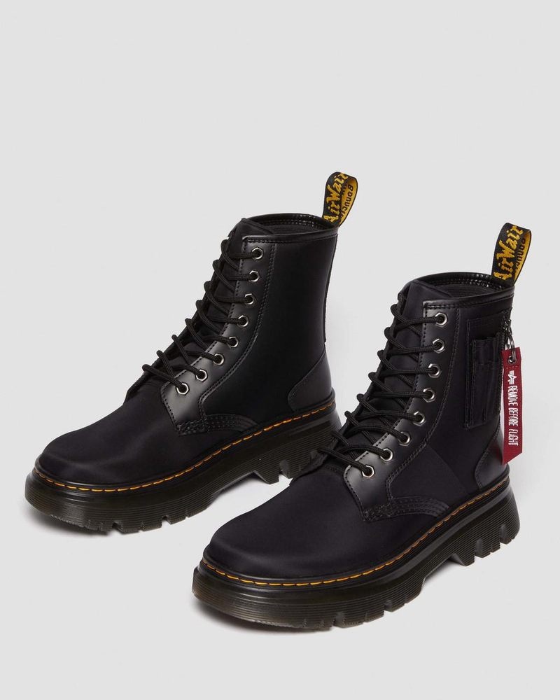 Botas Dr Martens Tarik Alpha Industries Cuero & Nylon Utility Boots Negras | WS74-E7EV