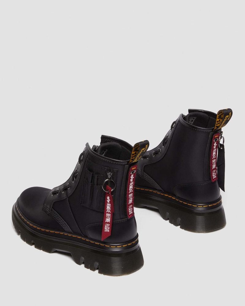 Botas Dr Martens Tarik Alpha Industries Cuero & Nylon Utility Boots Negras | WS74-E7EV