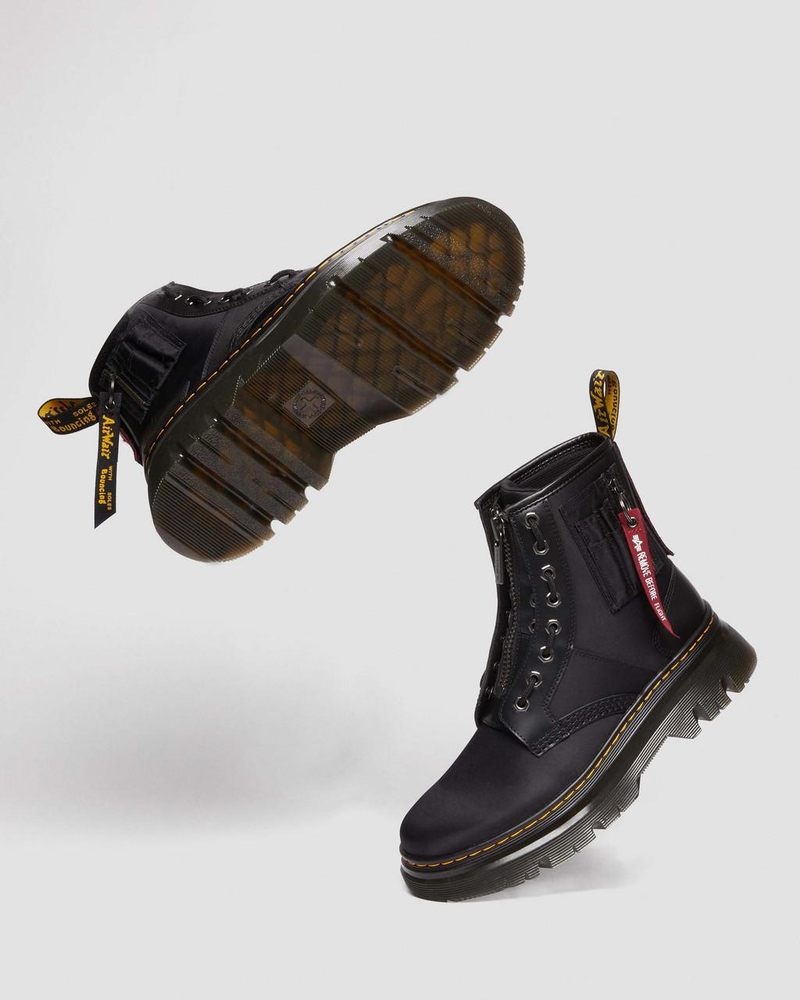 Botas Dr Martens Tarik Alpha Industries Cuero & Nylon Utility Boots Negras | WS74-E7EV