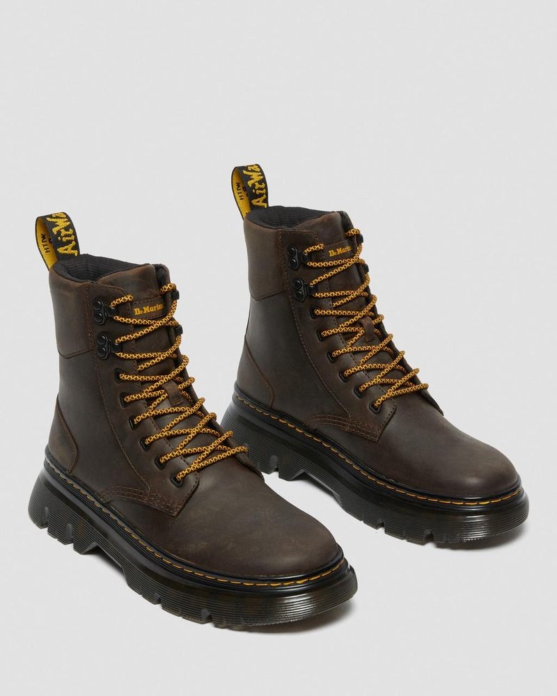 Botas Dr Martens Tarik Crazy Horse Cuero Utility Boots (Crazy Horse) Marrones Oscuro | MY33-A2IH