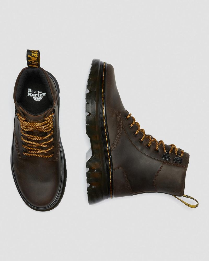 Botas Dr Martens Tarik Crazy Horse Cuero Utility Boots (Crazy Horse) Marrones Oscuro | MY33-A2IH