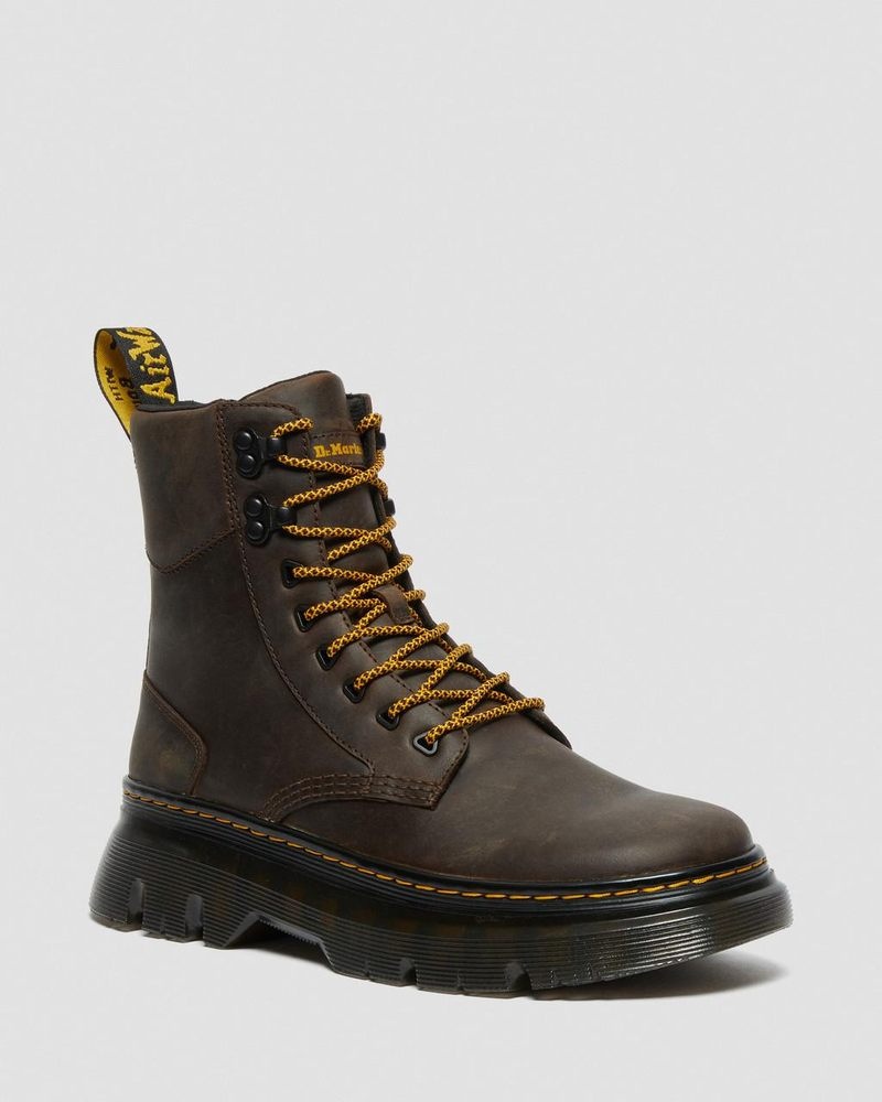 Botas Dr Martens Tarik Crazy Horse Cuero Utility Boots (Crazy Horse) Marrones Oscuro | MY33-A2IH