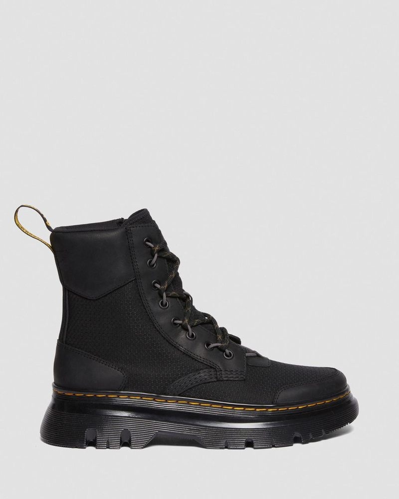 Botas Dr Martens Tarik Cuero & Nylon Utility Boots (Waxed Full Grain+Hydro+ Recycled Nylon Ripstop) Negras | XF48-R8VY