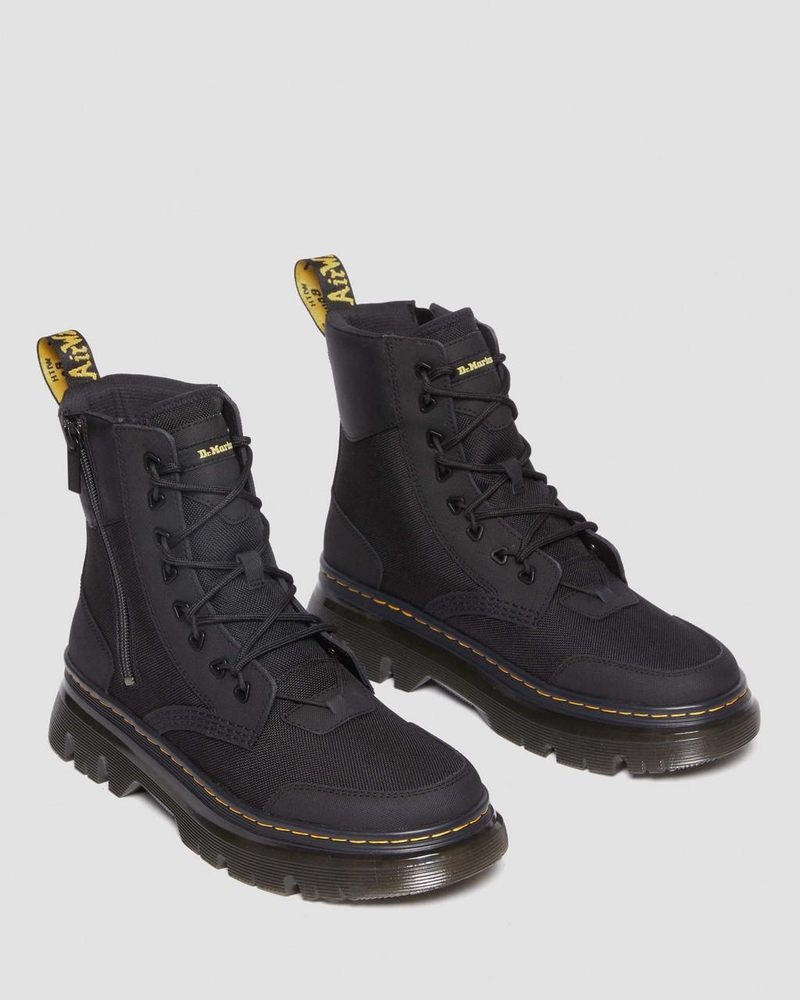 Botas Dr Martens Tarik Zip Poly & Cuero Utility Boots (Ajax + Extra Tough 50/50 + Hydro) Negras | ID77-P0NR